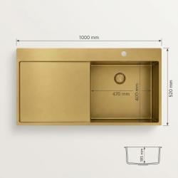 pure-sink-exclusivo-gold-sink-100x52cm-top-mount
